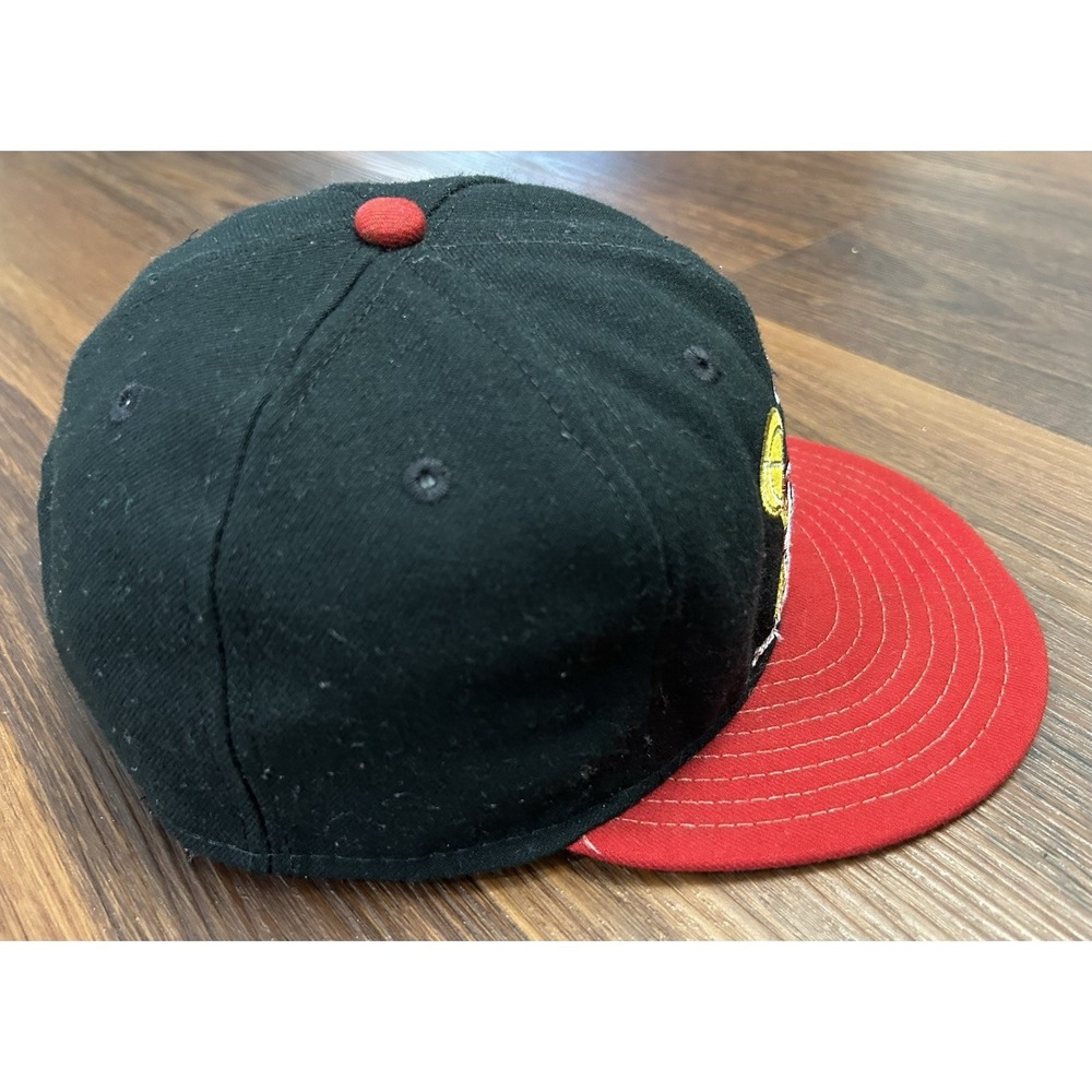Miami Heat Back To Back Champions 2012-2013 Hat New Era 59Fifty 7 1/8‎ Black Red - Picture 6 of 14